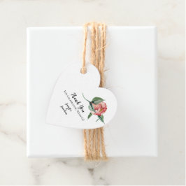 Roze Magnolia Traditional Floral Heart Hartelijk d Bedankjes Labels
