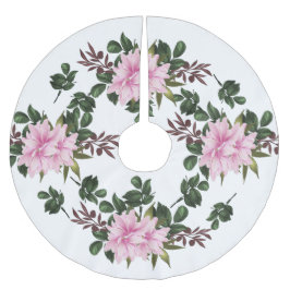 Roze Magnolia Tree Skirt Kerstboom Rok