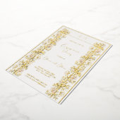 Roze Magnolia Verlovingspartij Folie Uitnodiging (Gedraaid)