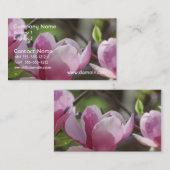 Roze Magnolia Visitekaartje (Voorkant / Achterkant)