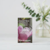 Roze Magnolia Visitekaartje (Staand voorkant)