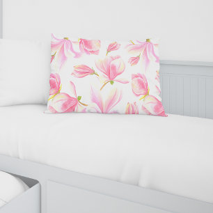 Roze Magnolia Waterverf Accent Kussen