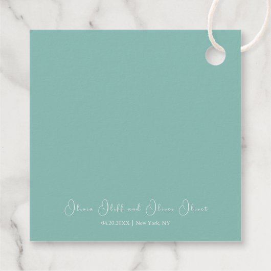 Roze Magnolia Wedding Bedankjes Labels (Achterkant)