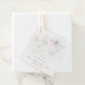 Roze Magnolia Wedding Bedankjes Labels (In situ)