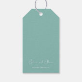 Roze Magnolia Wedding Cadeaulabel (Achterkant)