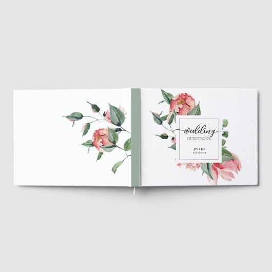 Roze Magnolia Wedding Gastenboek (Volledig)