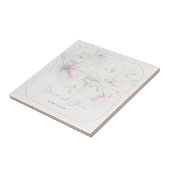 Roze Magnolia Wedding Tegeltje (Zijkant)