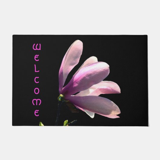 Roze Magnolia Welkomstmat Deurmat (Voorkant)