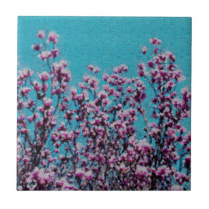 Roze Magnolias Floral Art Tile Tegeltje
