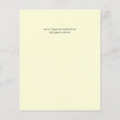 Roze Magnolias Floral en Yellow Wedding Invite Flyer (Achterkant)