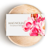  Roze Magnolias Floral Visitekaartje
