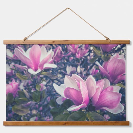 Roze Magnolia's Hangend Wandkleed (Voorkant)
