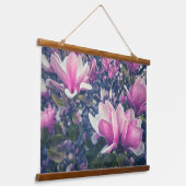 Roze Magnolia's Hangend Wandkleed (Gebogen)