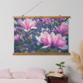 Roze Magnolia's Hangend Wandkleed (Slaapkamer)