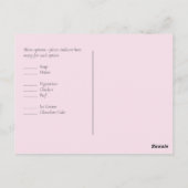 Roze magnolia's lavendel eucalyptus trouwfeest rsv briefkaart (Achterkant)