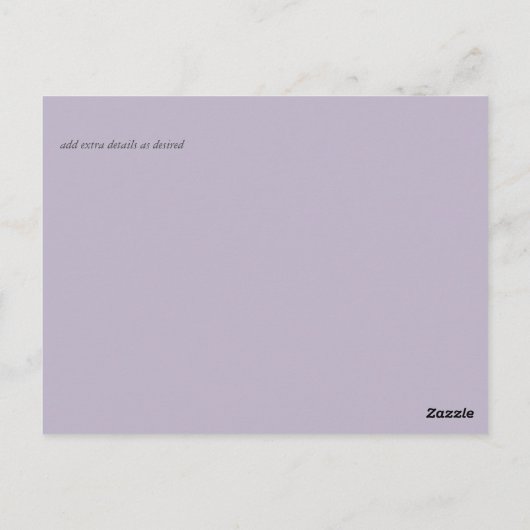 Roze Magnolias Lavender Eucalyptus Save Dates Post Briefkaart (Achterkant)