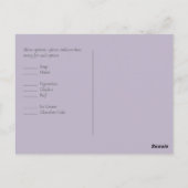 Roze Magnolias Lavender Eucalyptus Wedding rsvp Po Briefkaart (Achterkant)