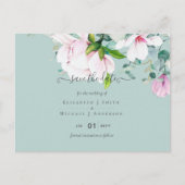 Roze Magnolias Lila Eucalyptus Weduwdata Briefkaart (Voorkant)