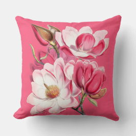 Roze Magnolias Pillow Kussen