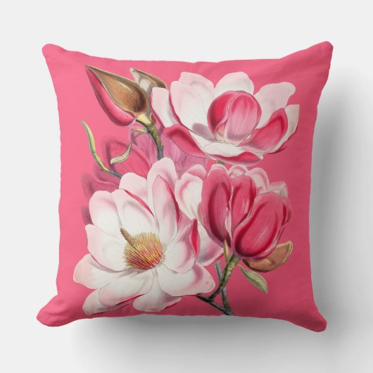 Roze Magnolias Pillow Kussen (Voorkant)