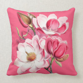 Roze Magnolias Pillow Kussen