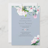 Roze Magnolias Sage Eucalyptus Dusty Blue Wedding (Voorkant)