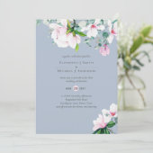 Roze Magnolias Sage Eucalyptus Dusty Blue Wedding (Staand voorkant)