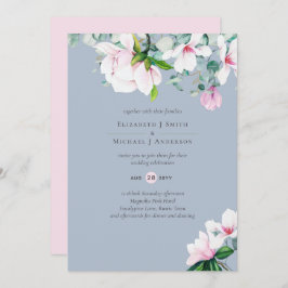 Roze Magnolias Sage Eucalyptus Dusty Blue Wedding