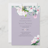 Roze Magnolias Sage Eucalyptus Lavender Weddenscha (Voorkant)