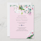 Roze Magnolias Sage Eucalyptus Lavender Weddenscha (Voorkant)