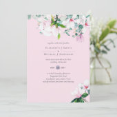 Roze Magnolias Sage Eucalyptus Lavender Weddenscha (Staand voorkant)