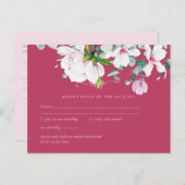 Roze Magnolias Sage Eucalyptus Wedding rsvp Postc Briefkaart (Voorkant / Achterkant)