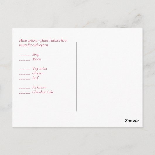 Roze Magnolias Sage Eucalyptus Wedding rsvp Postca Briefkaart (Achterkant)