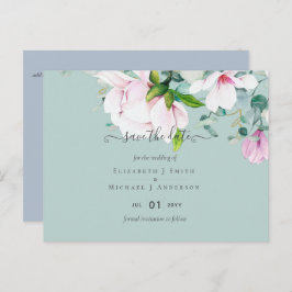 Roze Magnolias Sage Eucalyptus Weduwdata Briefkaart