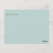 Roze Magnolia's Salie Eucalyptus Huwelijk Data Bew Briefkaart (Achterkant)