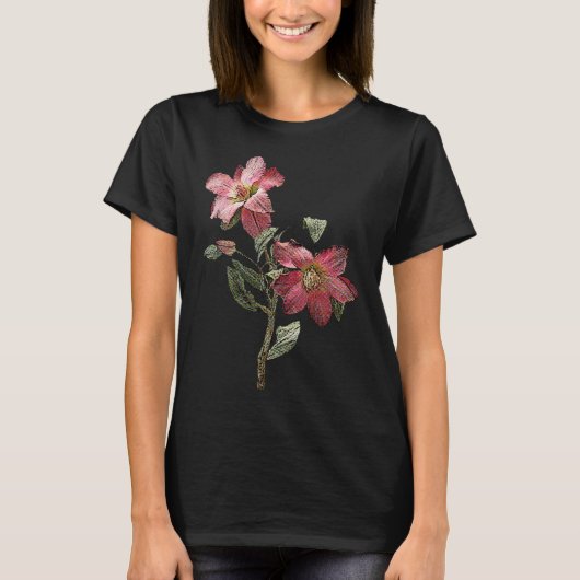 Roze Magnolias T-shirt (Voorkant)