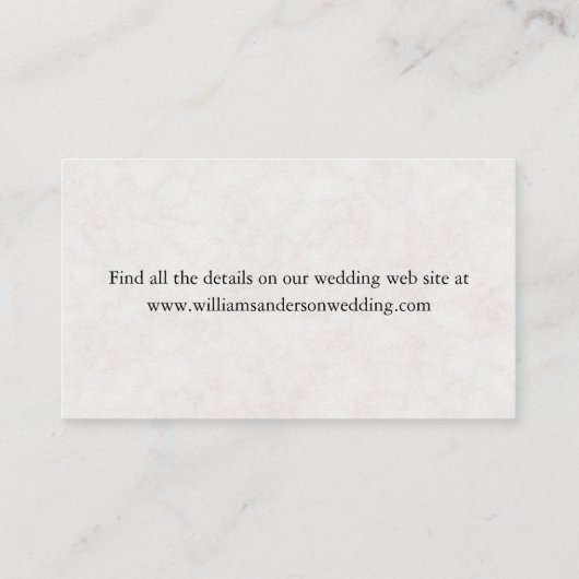 Roze Magnolia's Trouwgegevens Informatiekaartje (Achterkant)