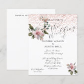 Roze Magnolias Waterverf (Voorkant / Achterkant)