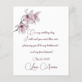 Roze Magnolias zal je mijn Bridesmaid zijn (Achterkant)