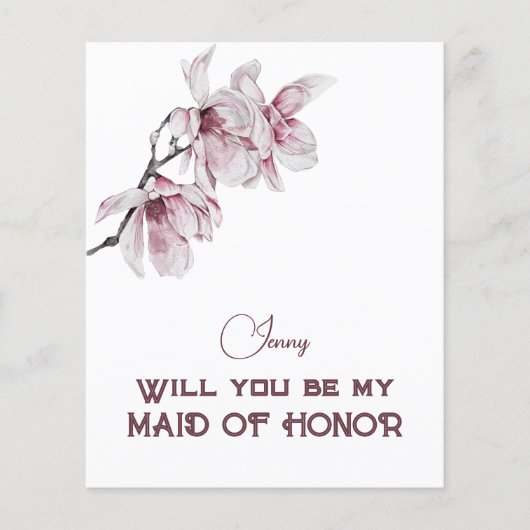 Roze Magnolias zal je wijsmaken. (Voorkant)