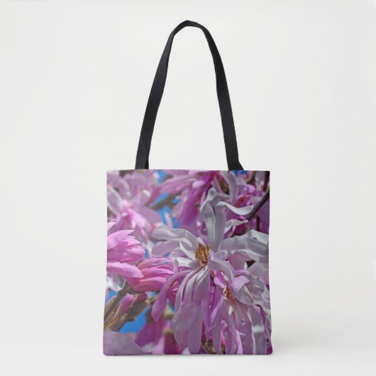 Roze magnolibloemen tote bag (Voorkant)