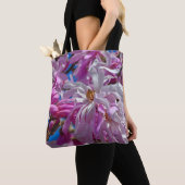 Roze magnolibloemen tote bag (Dichtbij)