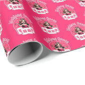 Roze Mahjong Queen inpakpapier (Rol Hoek)