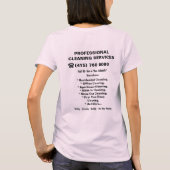 Roze Maid Janitorial Lady House schoonmaakservice T-shirt (Achterkant)