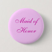 Roze Maid of Honor Button (Voorkant)