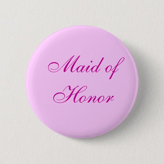 Roze Maid of Honor Button (Voorkant)