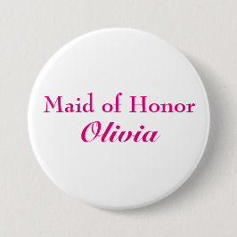 Roze Maid of Honor Button