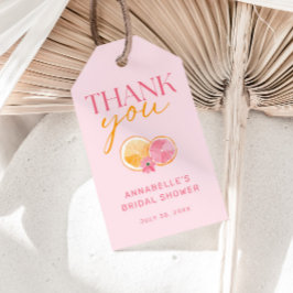 Roze Main Squeeze Bruiloft Feest Bedankt Cadeaulabel