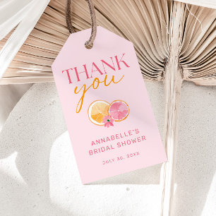 Roze Main Squeeze Bruiloft Feest Bedankt Cadeaulabel