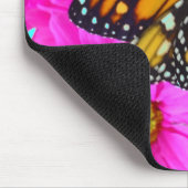 Roze mais en monarch vlindermousepad muismat (Hoek)